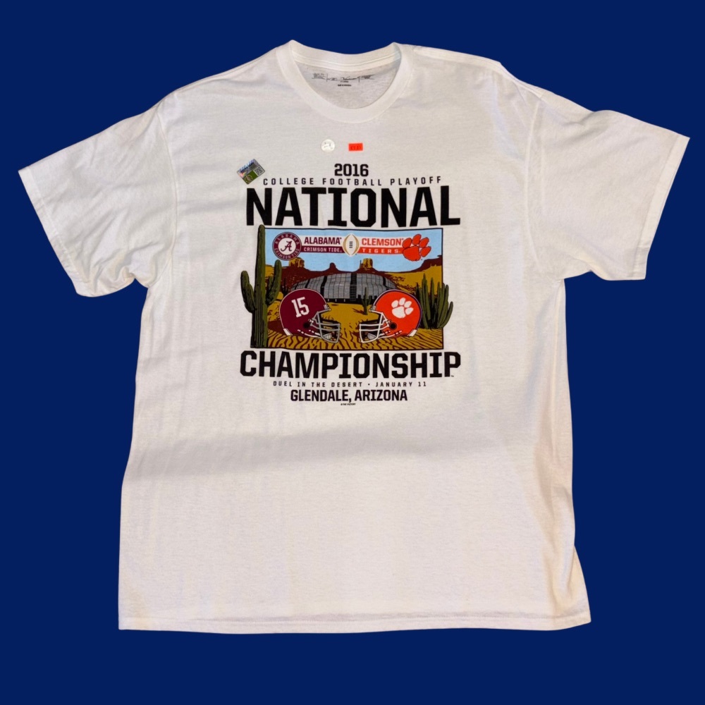 2016 College Football Playoff T-Shirt XL Clemson Tigers Alabama Championship NEW